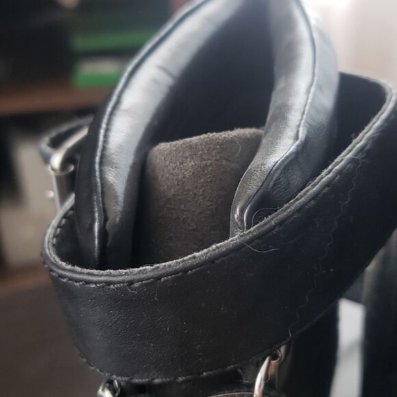 NWT Nine West Smokino Black Suede Lace‑Up Platform Booties Womens Size 9.5 - Picture 4 of 9